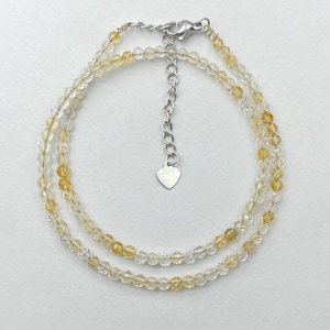 Citrine Necklace, Citrine Choker, Beaded choker, Dainty Beaded Necklace, Citrine Dainty Choker Necklace, Dainty Necklace,November Birthstone