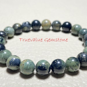 Kambaba Jasper Beaded Bracelet: Natural Stone Essential Oil Diffuser