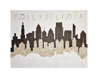 Philadelphia Music Skyline Canvas Print