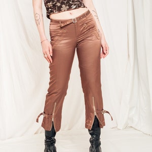 Brown Satin Trousers 