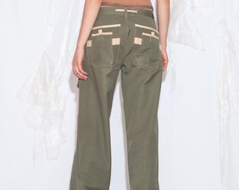 パンツ Lee grunge gimmick cargo pants y2k khaki Vintage Aesthetic Cargo Pants Women Y2K Clothing Baggy Jeans 90s