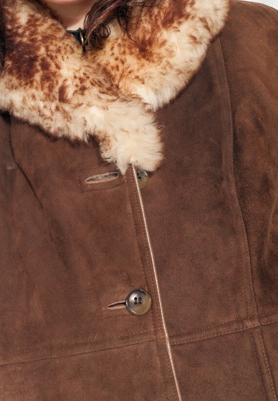 Vintage shearling coat 70s real sheepskin Penny L… - image 3