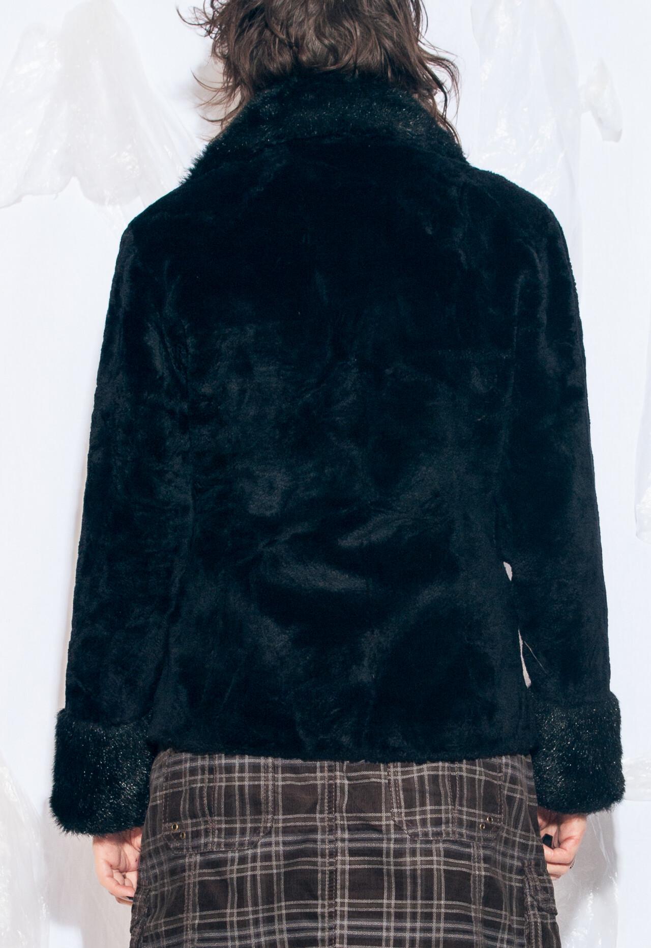 ジャケット・アウター 90-00s euro black mouton fur y2k archive 00s fur mouton jacket black archive y2k 90-00s euro black mouton