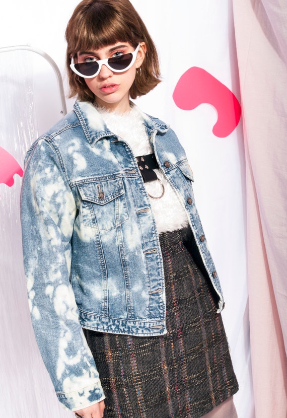 bleached jean jacket