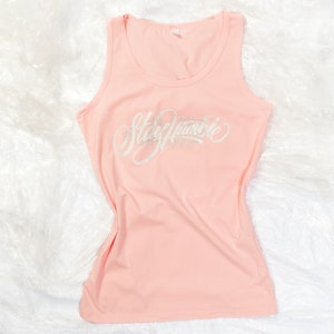 Vintage Y2K Sleeveless Top in Pink Barbiecore Sparkle 2000s Paris Hilton Medium