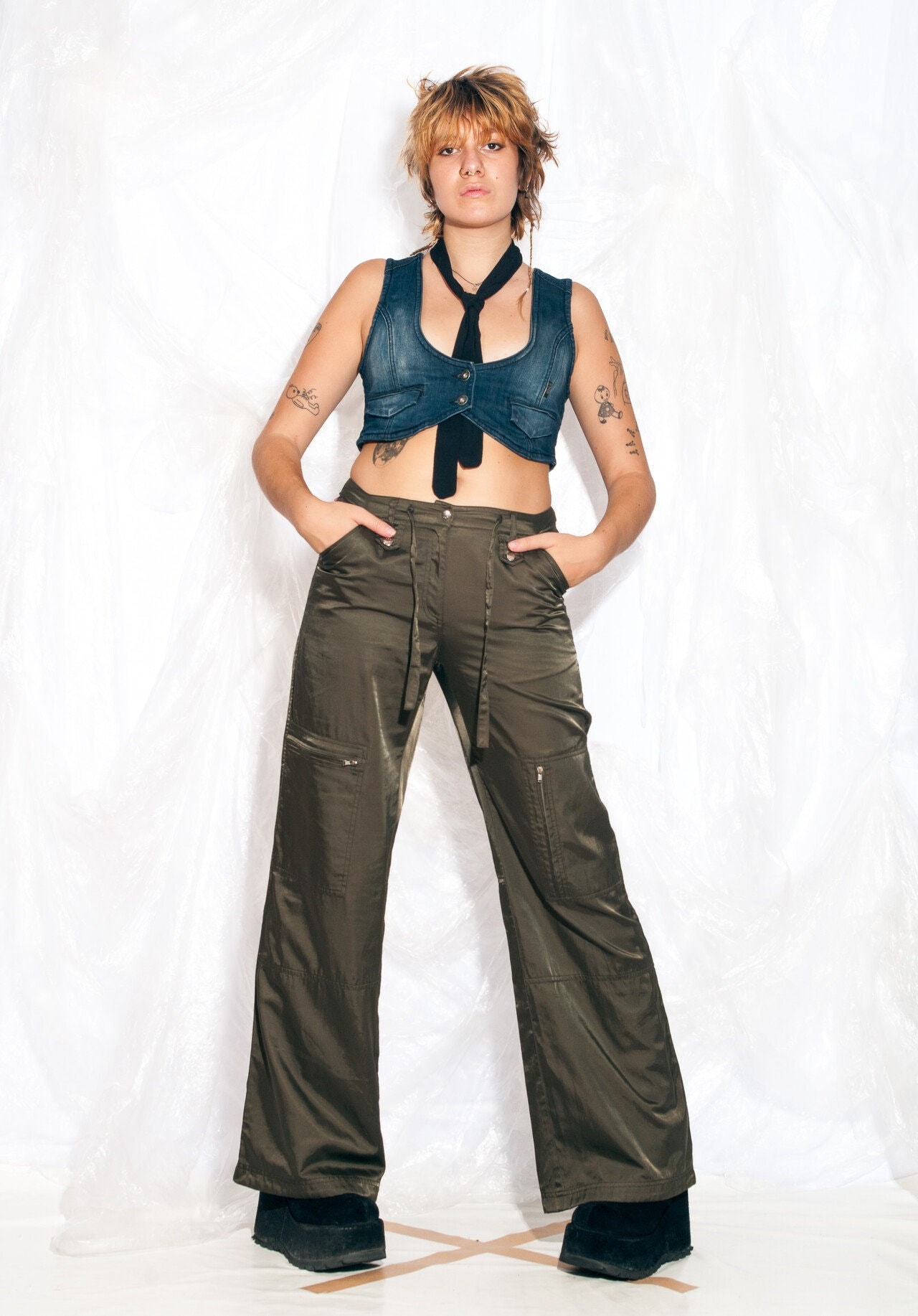 goa系 2000's linen flarepants archive y2k goa系 2000's linen flarepants archive y2k