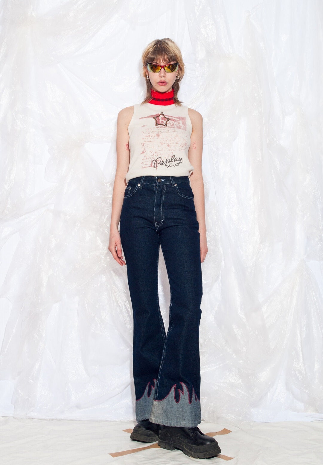 パンツ 00s edwin bell bottom flare pants y2k y2k-flared-retro-jeans_grande.