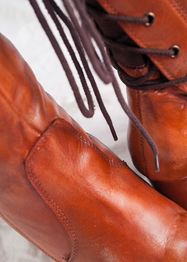 Glamidea Stivaletti da Donna in Stile Vittoriano Eleganti Con Lacci a Tacco Basso a Punta in Pelle Pu Vintage Corti con Cerniera per il Tempo Libero e le Feste