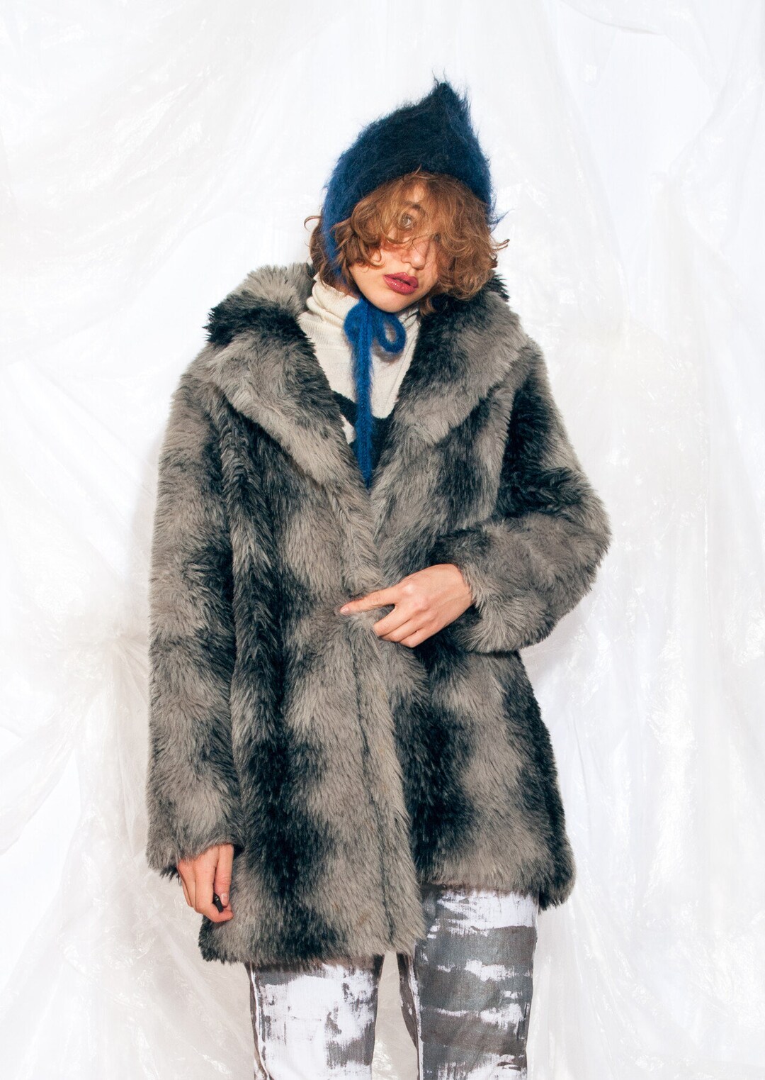 Vintage 90’s Faux Fur Coat (L)