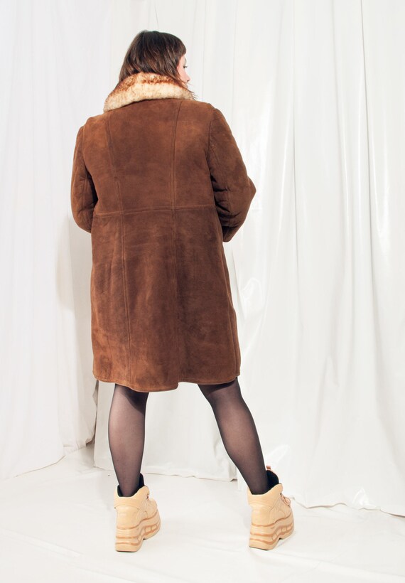 Vintage shearling coat 70s real sheepskin Penny L… - image 5