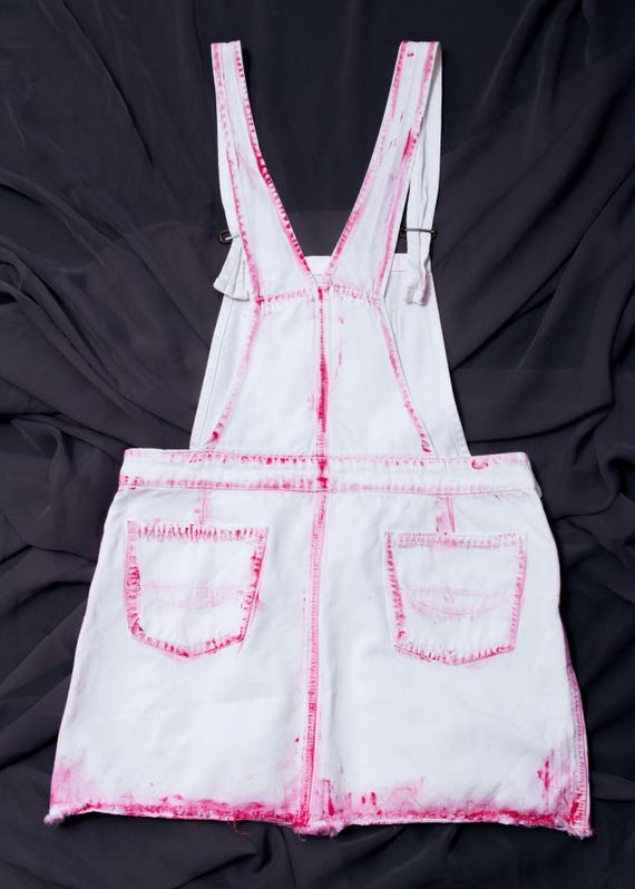 pink denim dungaree dress Moschino Denim Dungarees Minidress In Pink - 60% Off