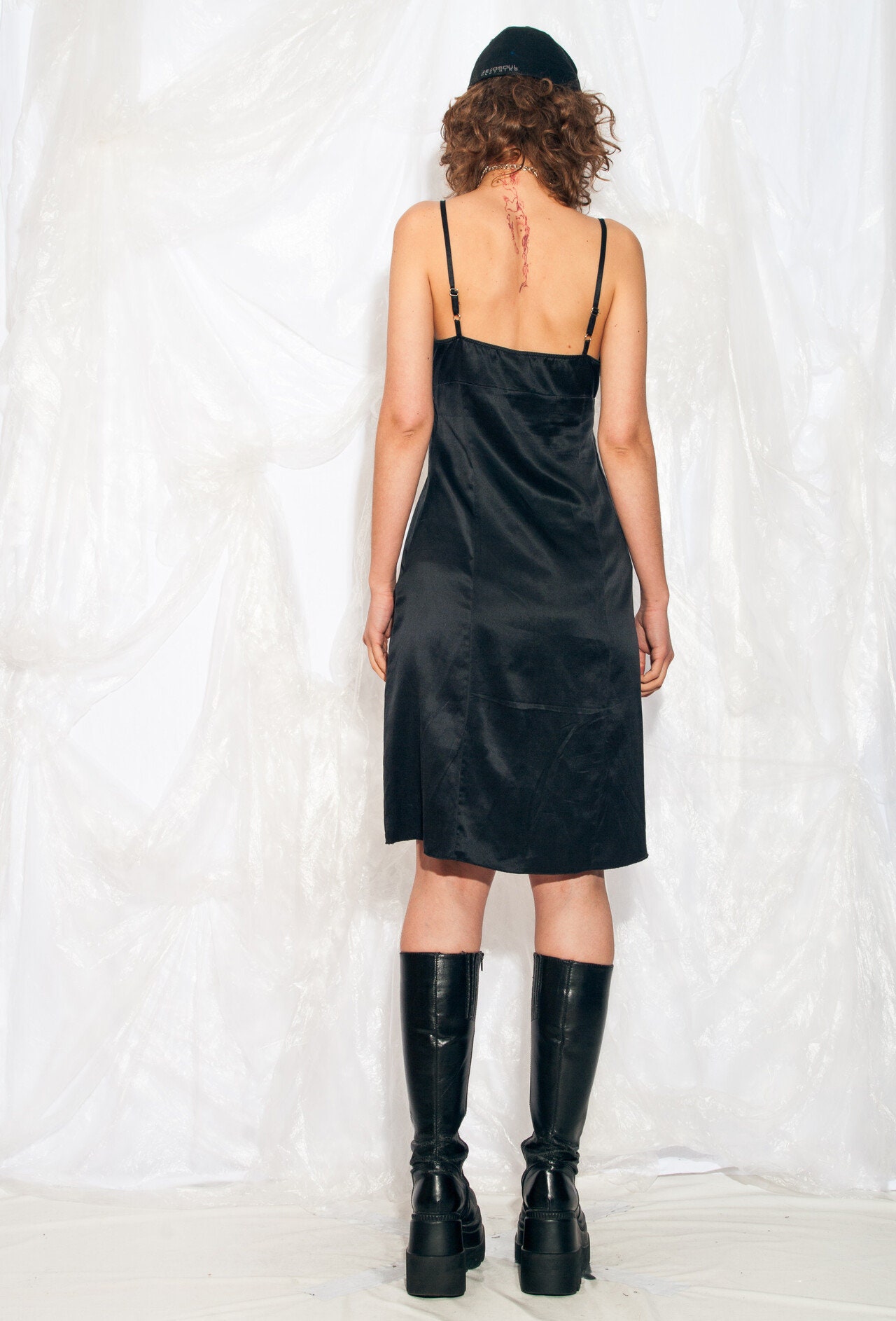 early 2000s wedding dresses 2000s Simple Triple Layered Square Neck Slip Dress