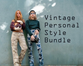 Vintage Personal Style Bundle Mystery Box - Y2K 90s Aesthetic - Pinterest Outfit - 7-8 Clothing Items and Accessories