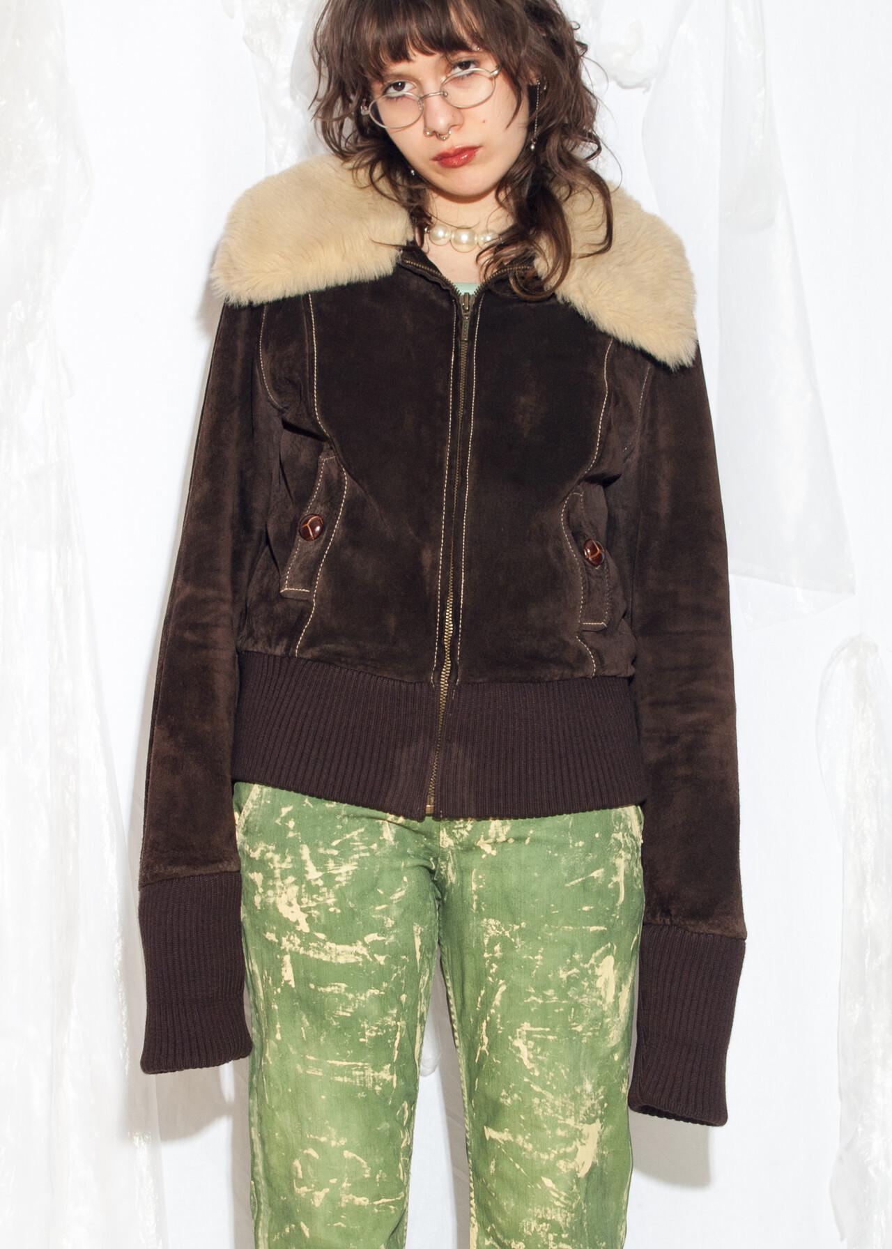Vintage Y2K Spoon Leather Jacket in Brown - 2000s Grunge Vintage Y2K Spoon Leather Jacket in Brown - 2000s Grunge
