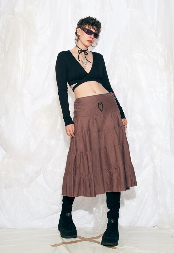 Vintage Y2K Morgan De Toi Long Sleeved Top in Black Lace 2000s