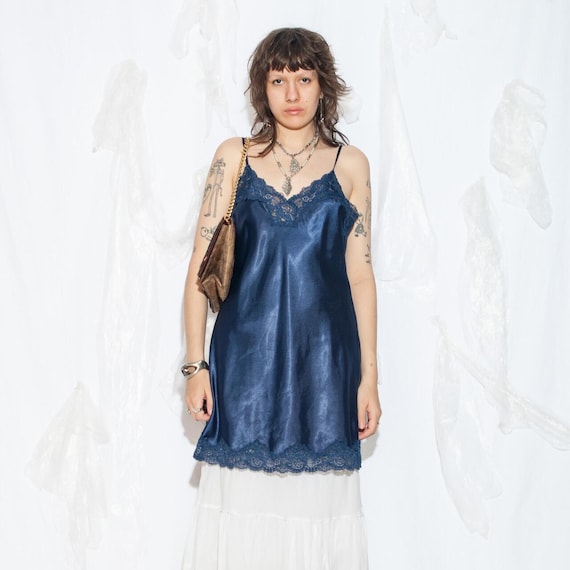 style slip satin mini dress blue AE Satin Sweetheart Mini Slip Dress Women's Light Blue XXL