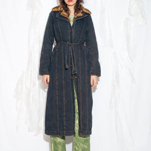 y2k fur denim jacket grunge punk archive