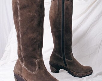 Diesel Y2K Vintage Genuine Leather Knee-high Zip Boots Shoes 2000s