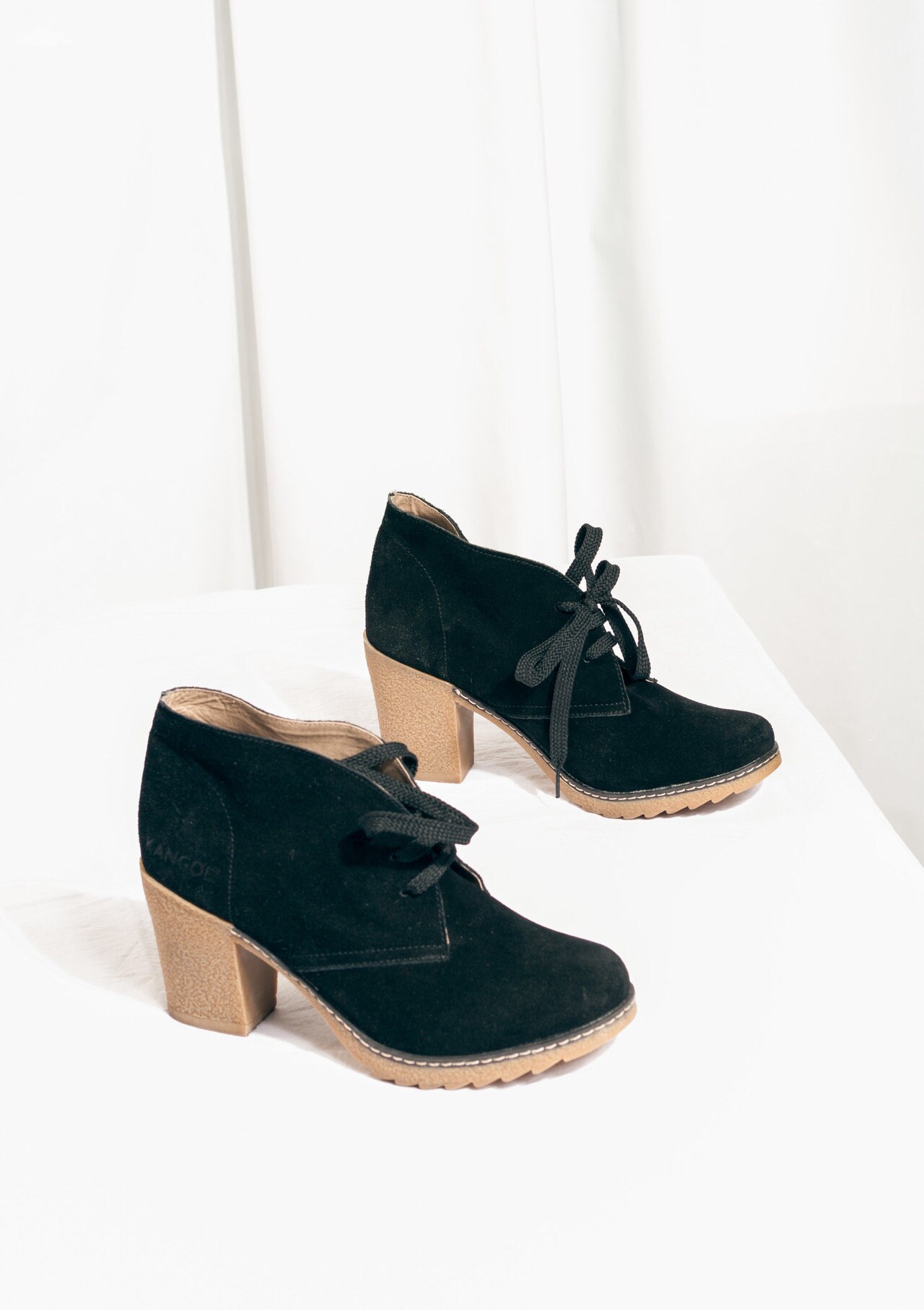 Vintage Kangol Boots Y2K Leather Suede Heeled Ankle Boots