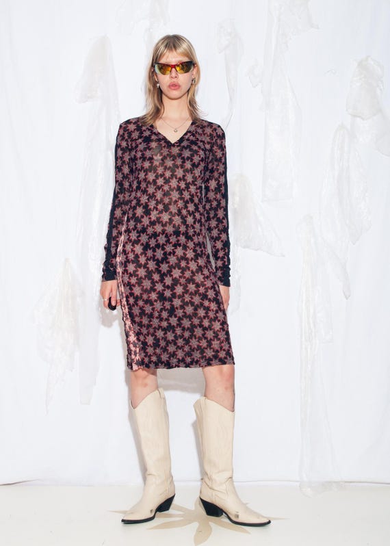 T Shirt Dress Mesh Dress Stars Moon Mesh Boohoo Star Mesh Dress