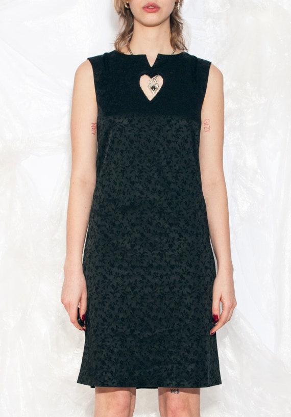 Vintage Y2K Reworked Mini Dress in Black w Cut-Ou… - image 2