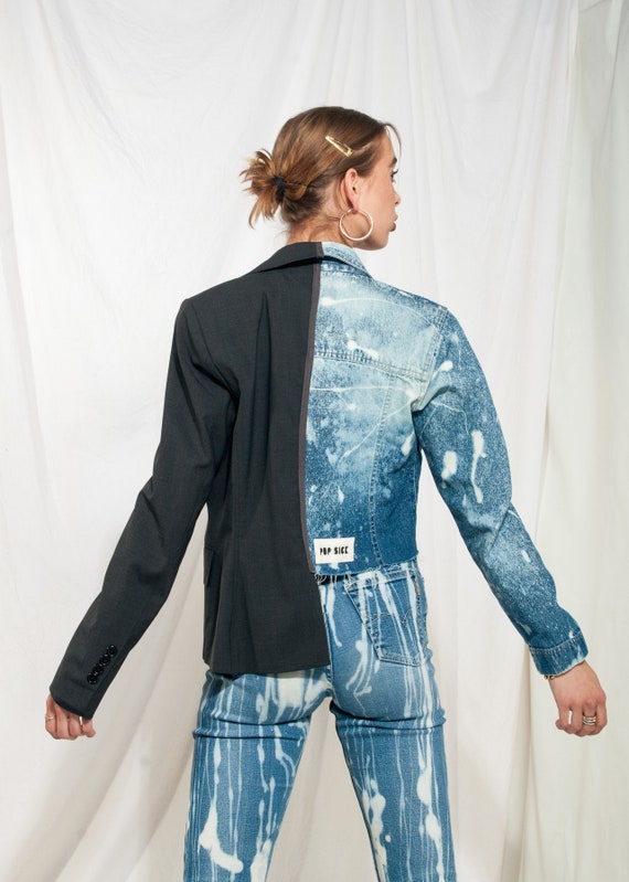Fashion Nova Men Black and Light Blue Denim Jacket NWOT Size S Personalized  (13 | eBay