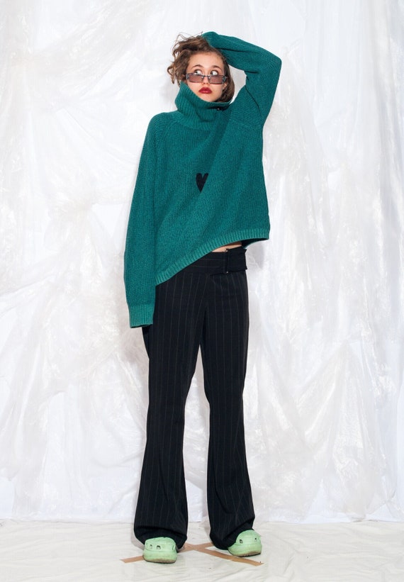 Vintage Y2K Reworked Knit Jumper with Wool Heart P