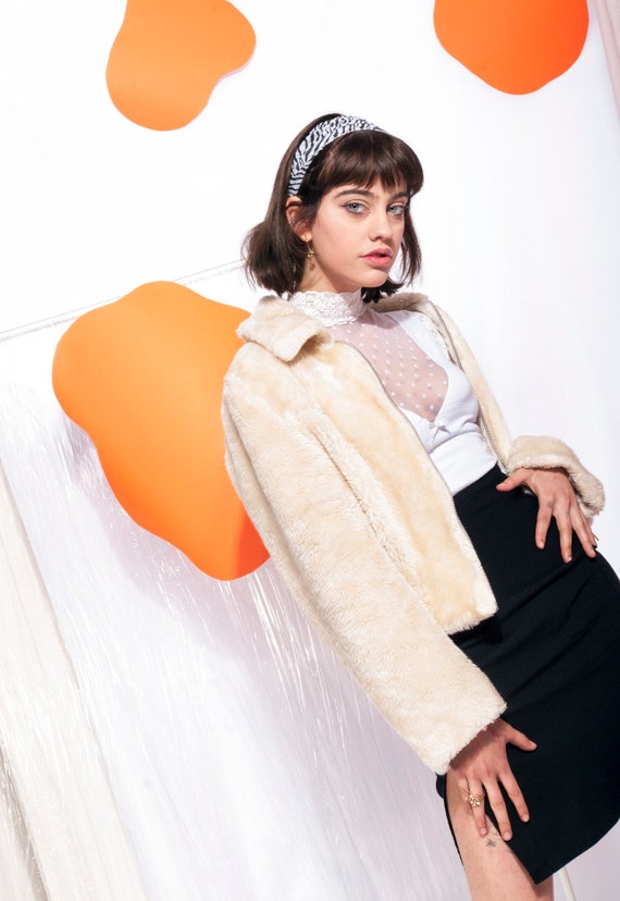 cropped fluffy jacket