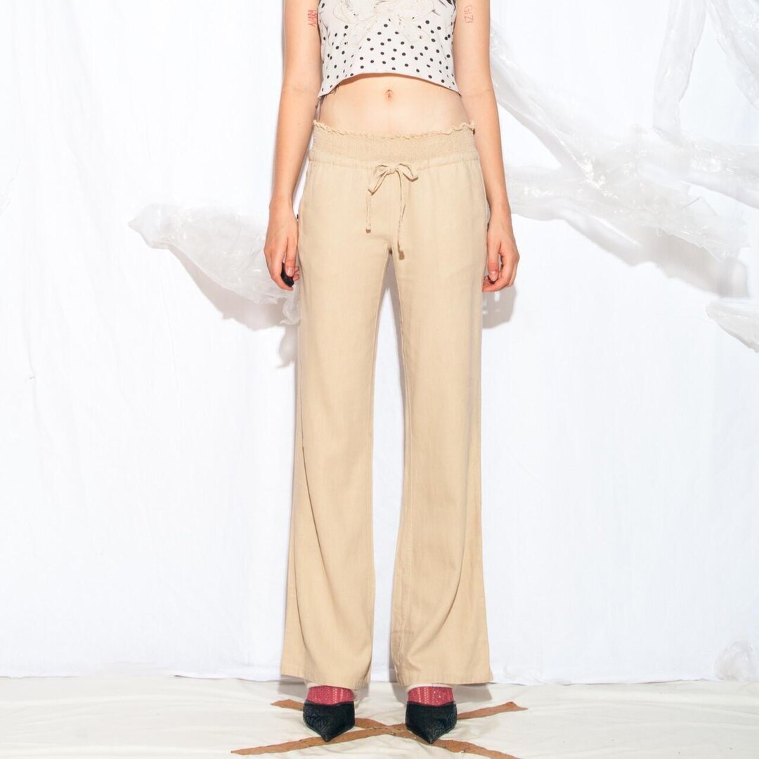 goa系 2000's linen flarepants archive y2k goa系 2000's linen flarepants archive y2k goa系 2000's linen