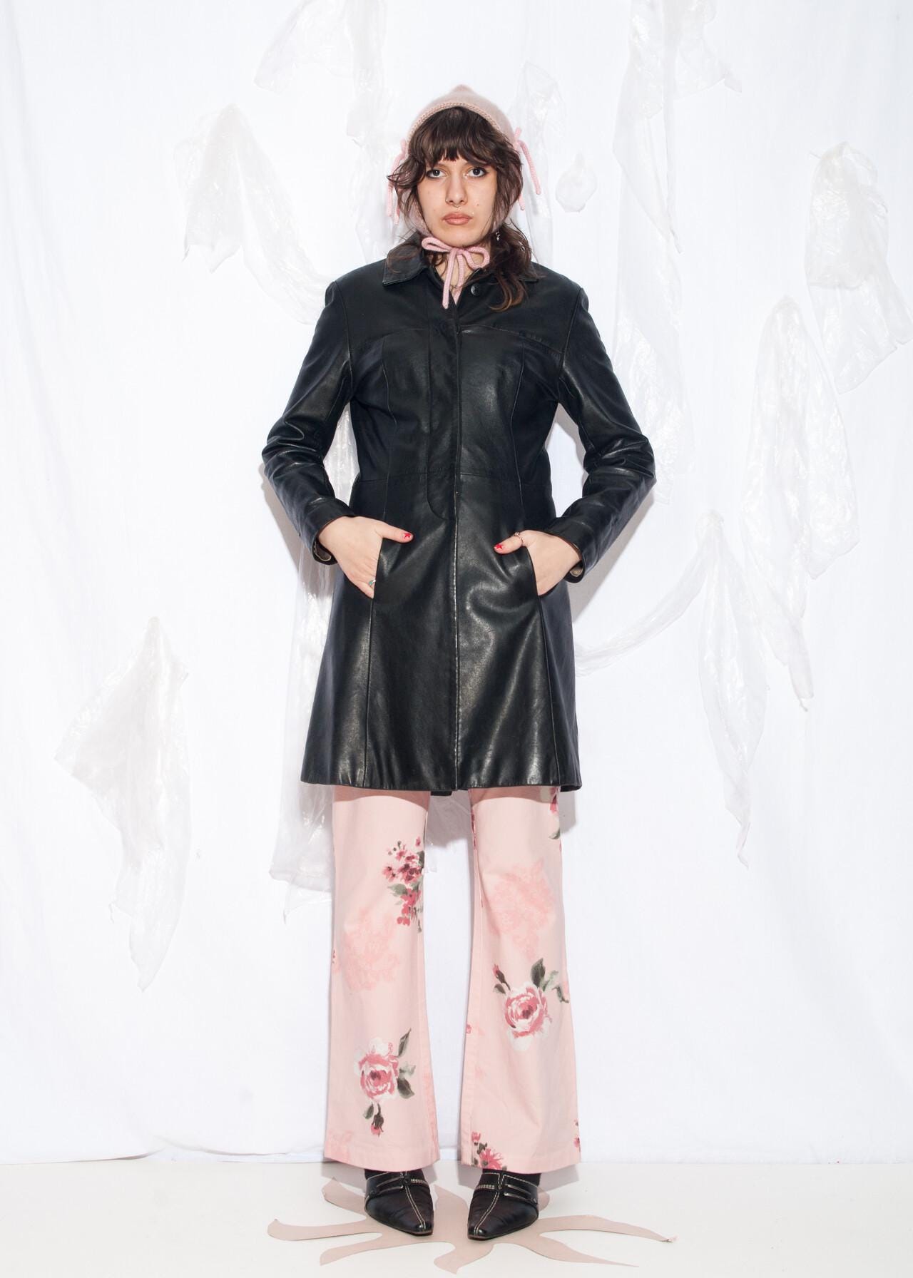 Vintage 90s Leather Coat in Black by Brando - 1990s Matrix