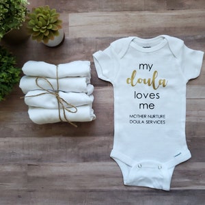 Doula / Midwife Client Gifts - My Doula Loves Me (packs of 3, 5, or 10) - with GOLD!
