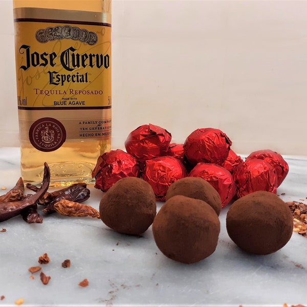 Chilli and Tequila Dark Chocolate Truffles