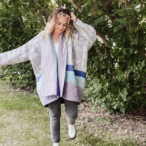 Quilted cardigan sale