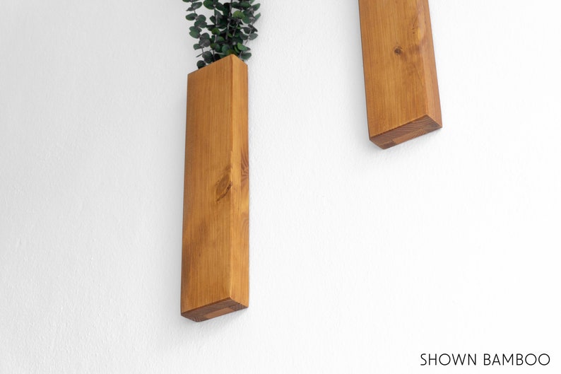 Wall Mounted Vase Wooden Vase for Wall Rustic Unique Wood Etsy