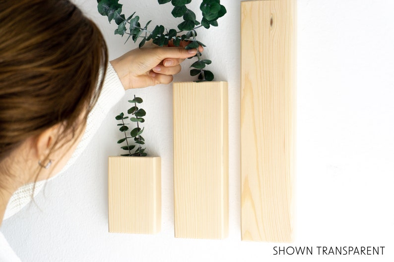 Wall Mounted Vase Wooden Vase for Wall Rustic Unique Wood Etsy