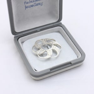 Vintage Celtic Style silver brooch, hallmarked Edinburgh 1993.