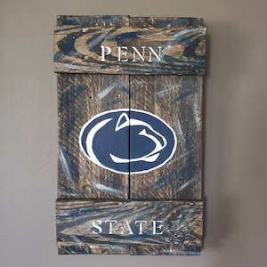 Hand Painted,  Penn State Pallet Plaque, LED Lights, sports plaque, NFL decor