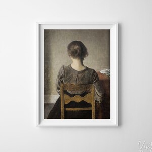 Wilhelm Hammershoi Rest Retro Poster, Art Print, Modernism, Retro Painting #851