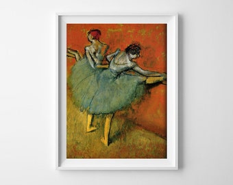 Dancers at the Bar Degas Edgar Retro Poster, Illustration Print, Rare Art, Old Style Decor #826