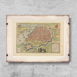 Old Map of Antwerp Amberes Belgium Retro Poster, Modern Posters, Old Prints, Country Decor #769