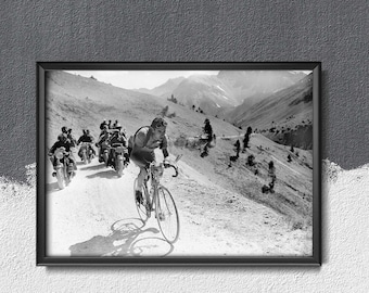 Tour De France Photography Retro Poster, Retro Poster, Bike Poster, Bike Wall Art #167
