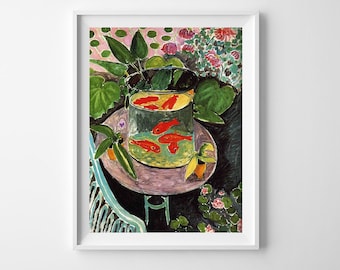 The Goldfish by Henri Matisse Retro Poster, Wall Decor, Expressionism, Painted Landscape #855