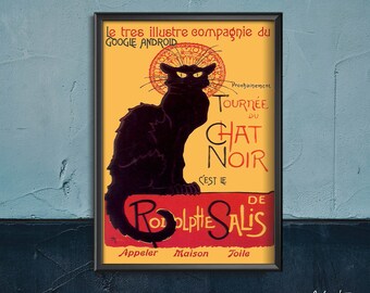Chat Noir Poster Etsy
