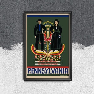 Pennsylvania Poster Travel Retro Poster, Art Print, Retro Travel Print, Journey Wall Art #405