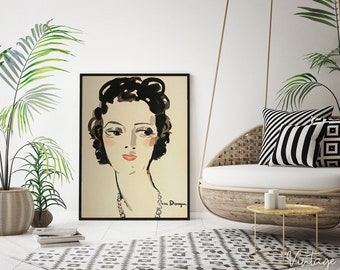 Jeune Femme by Kees Van Dongen Retro Poster, Wall Decor, Fashion