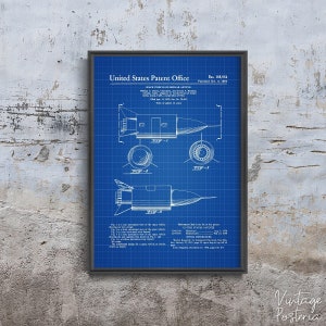 Póster retro de patente de vehículo espacial de Estados Unidos, impresión artística, impresiones de patentes de música, planos de impresión de pared n.º 1019