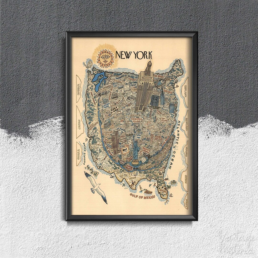 Retro Poster From New York Travel Poster Retro Poster, Art Print ...