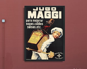 Poster Vintage Œufs MAGGI – Affiche 50x70cm Reproduction HQ