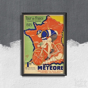 Tour de France Print Retro Poster, Retro Poster, Tour De France, Sport Wall Print #164