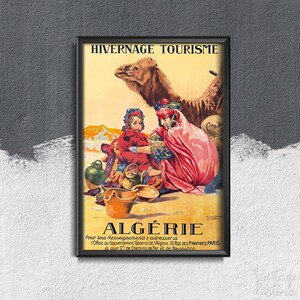 Algeria Travel Poster Retro Poster, Wall Decor, Travel Wall Decor, World Travelling #272